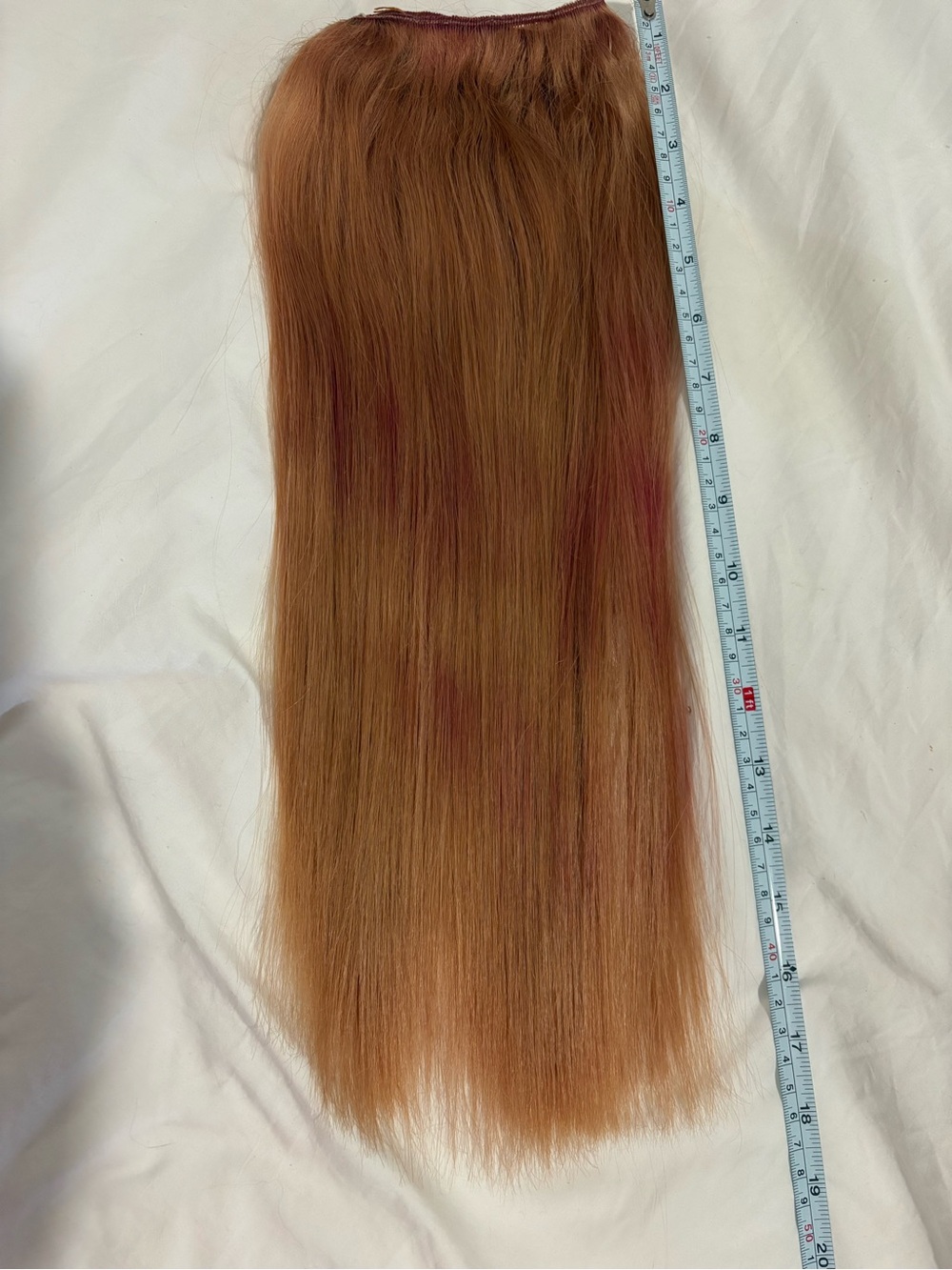 Natural Copper Straight weft Hair Extension - strawberry blonde